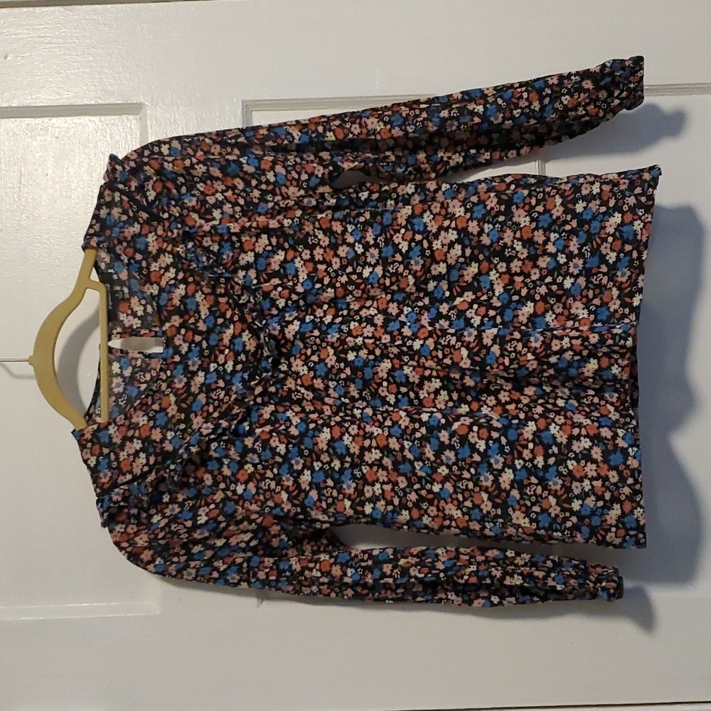 Madewell Floral Ruffled Blouse